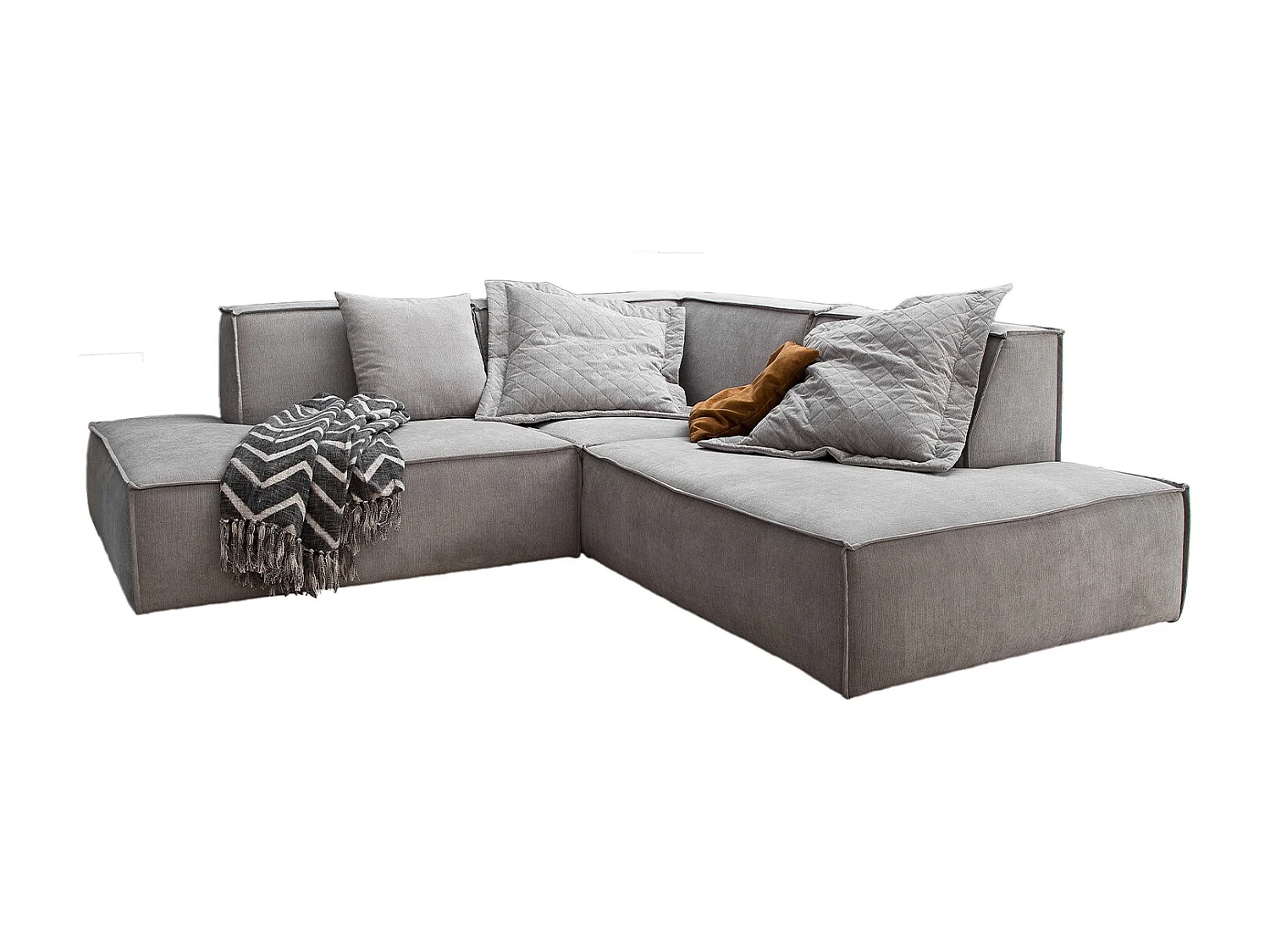 Canapé - argent tissu tissé - SAMU