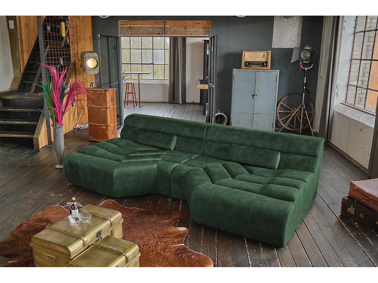 Canapé - Vert Velours - TARA