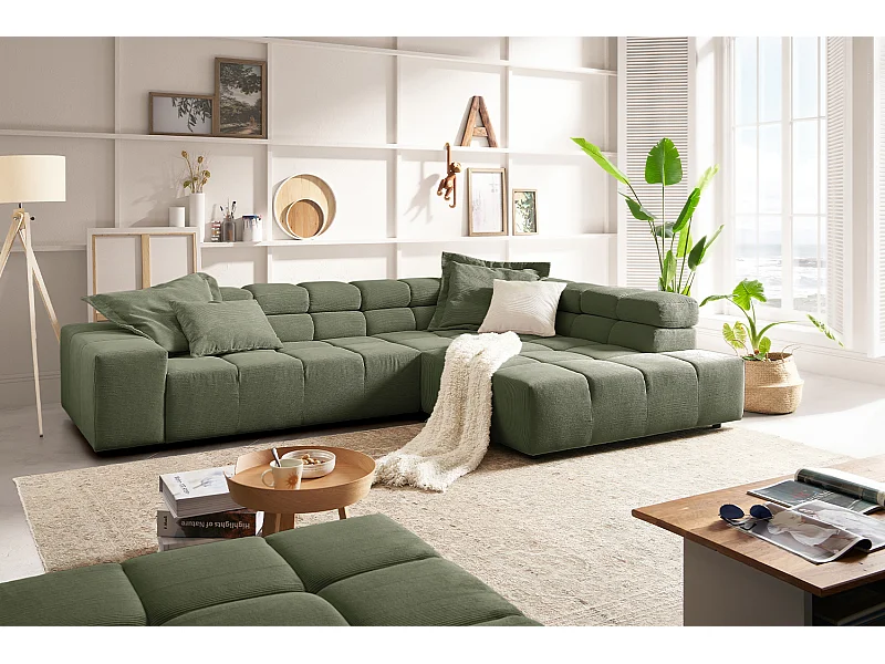 Divano - verde scuro Velluto a coste - NEVADA