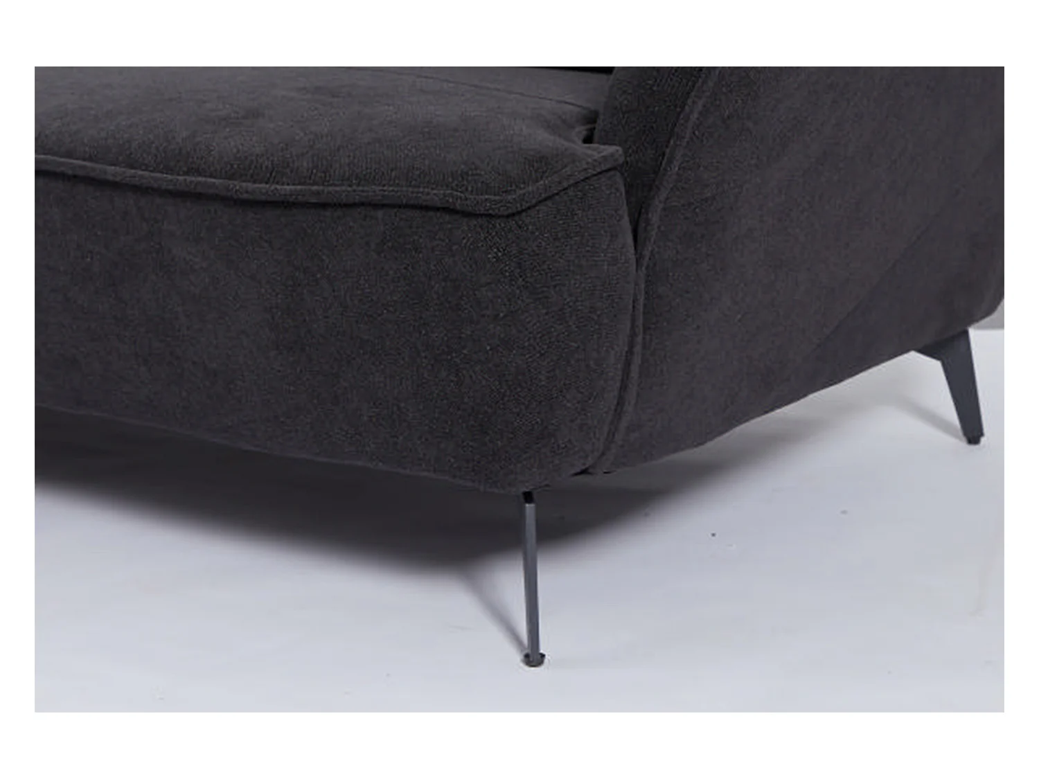 Hoekbank - Zwart Geweven stof - GARBO