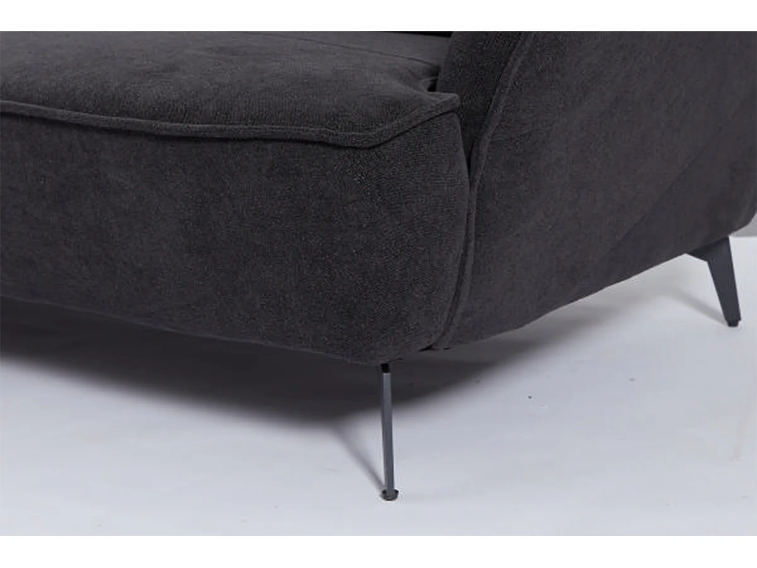 Ecksofa - Schwarz Webstoff - GARBO