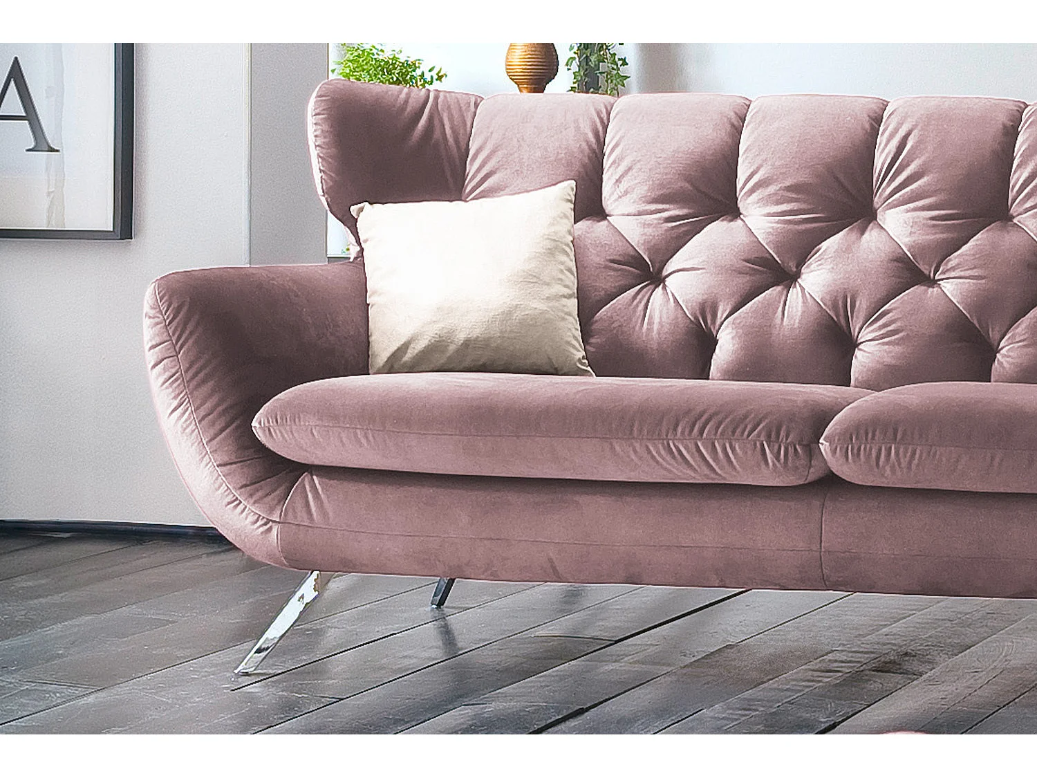 Sofa - Grau Velvet - CHARME