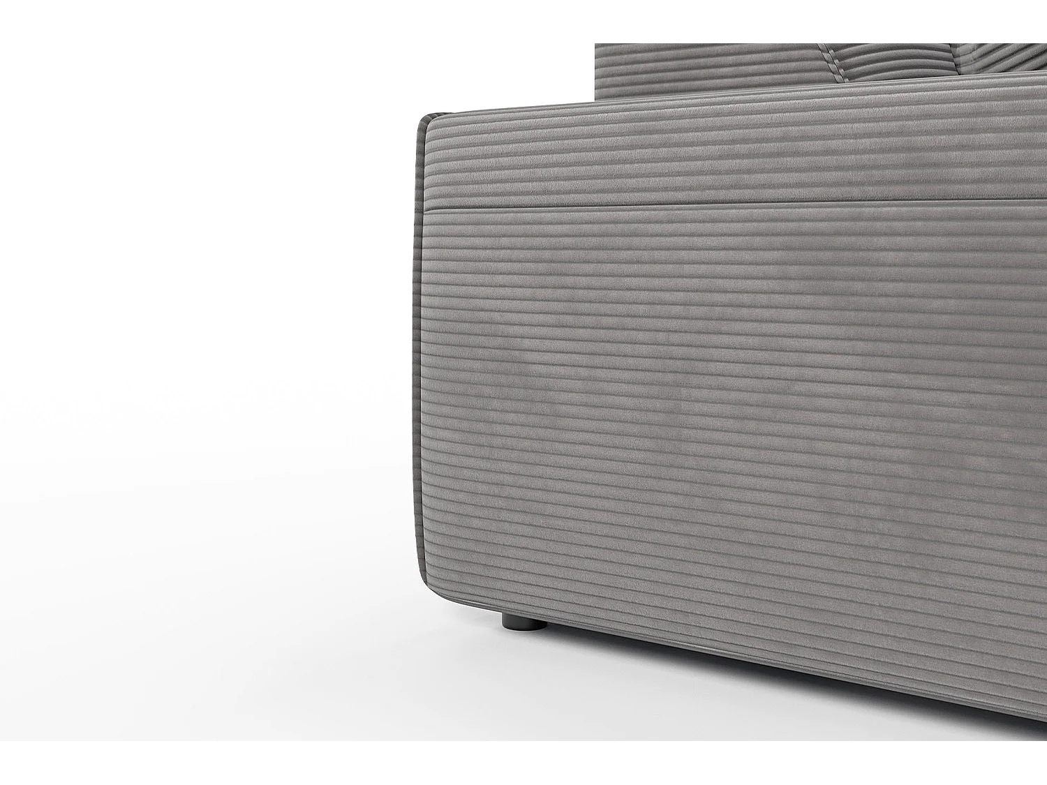 Ecksofa - Grau Cord - RANI