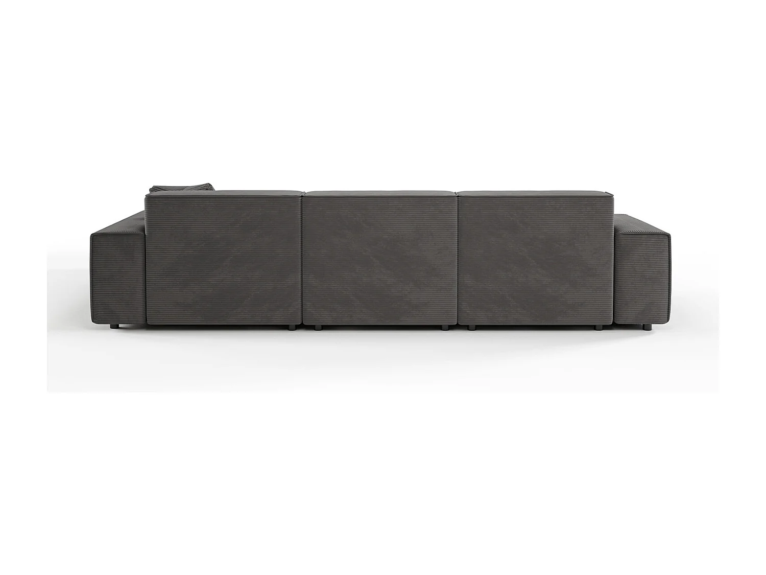 Ecksofa - Grau Cord - RANI