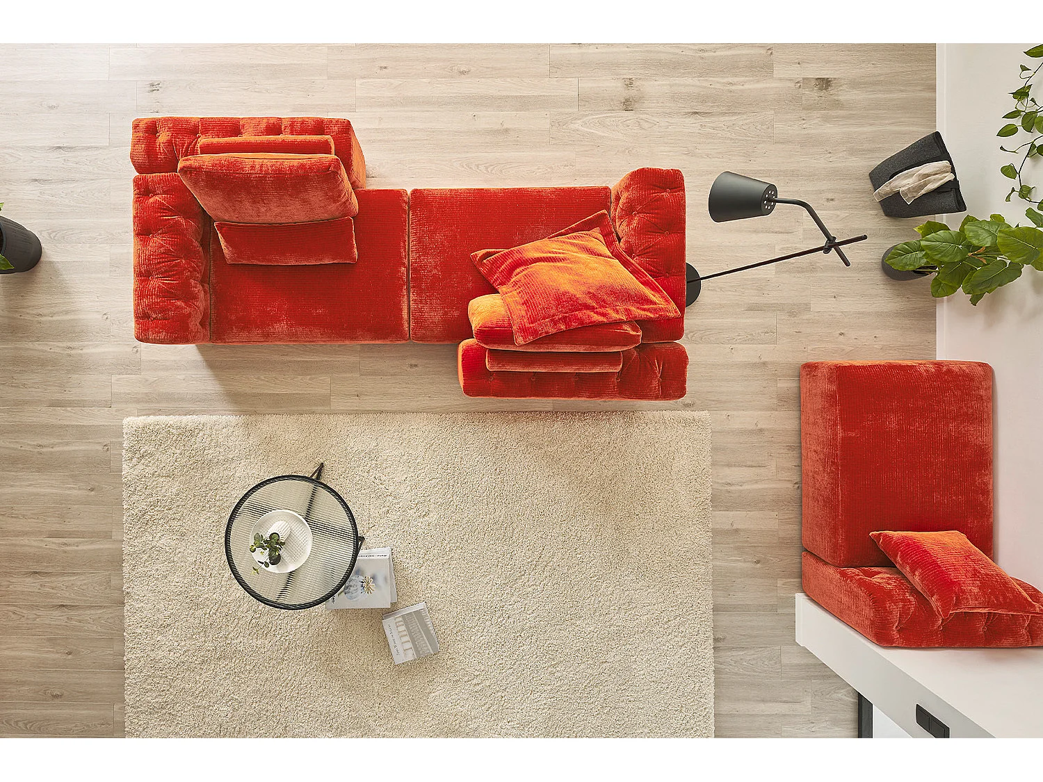 Modulsofa - Rot Cord - SEPHI