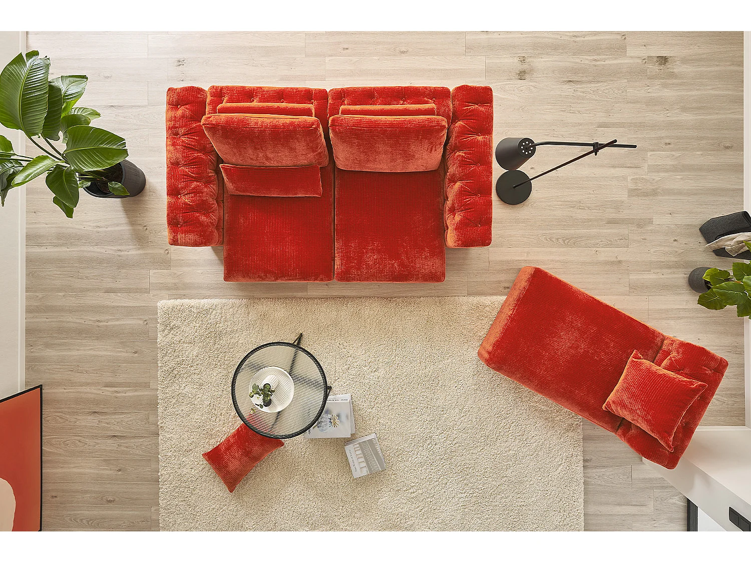 Modulsofa - Rot Cord - SEPHI