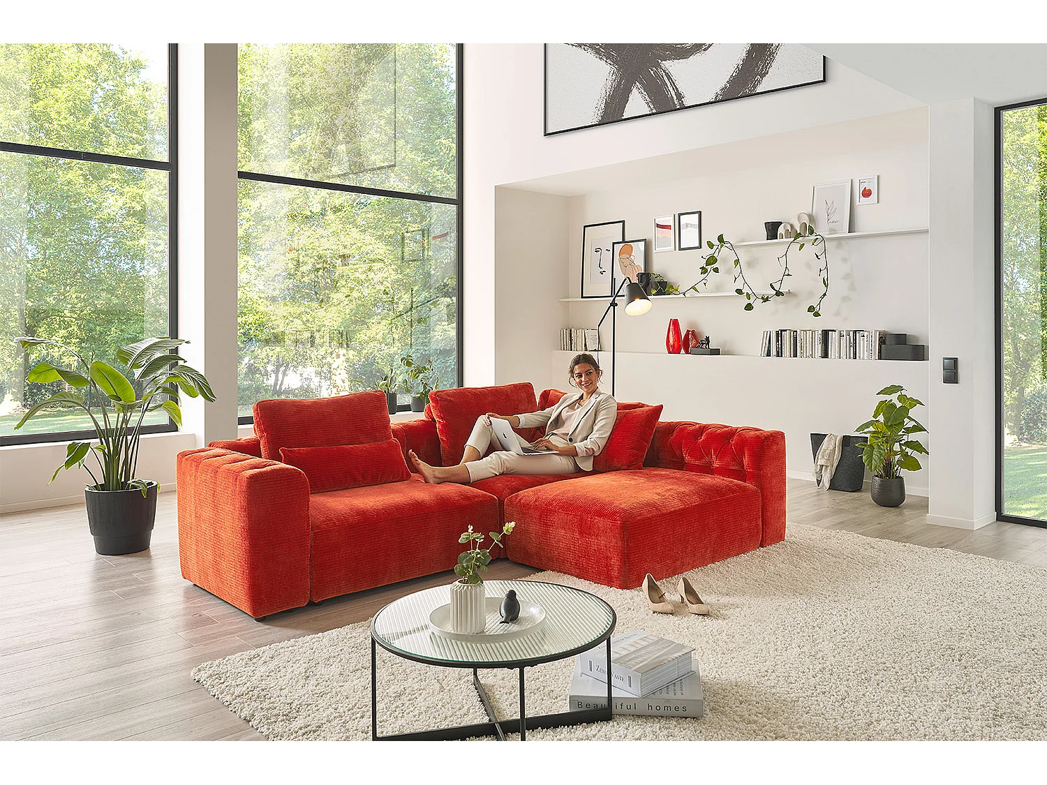 Modulsofa - Rot Cord - SEPHI