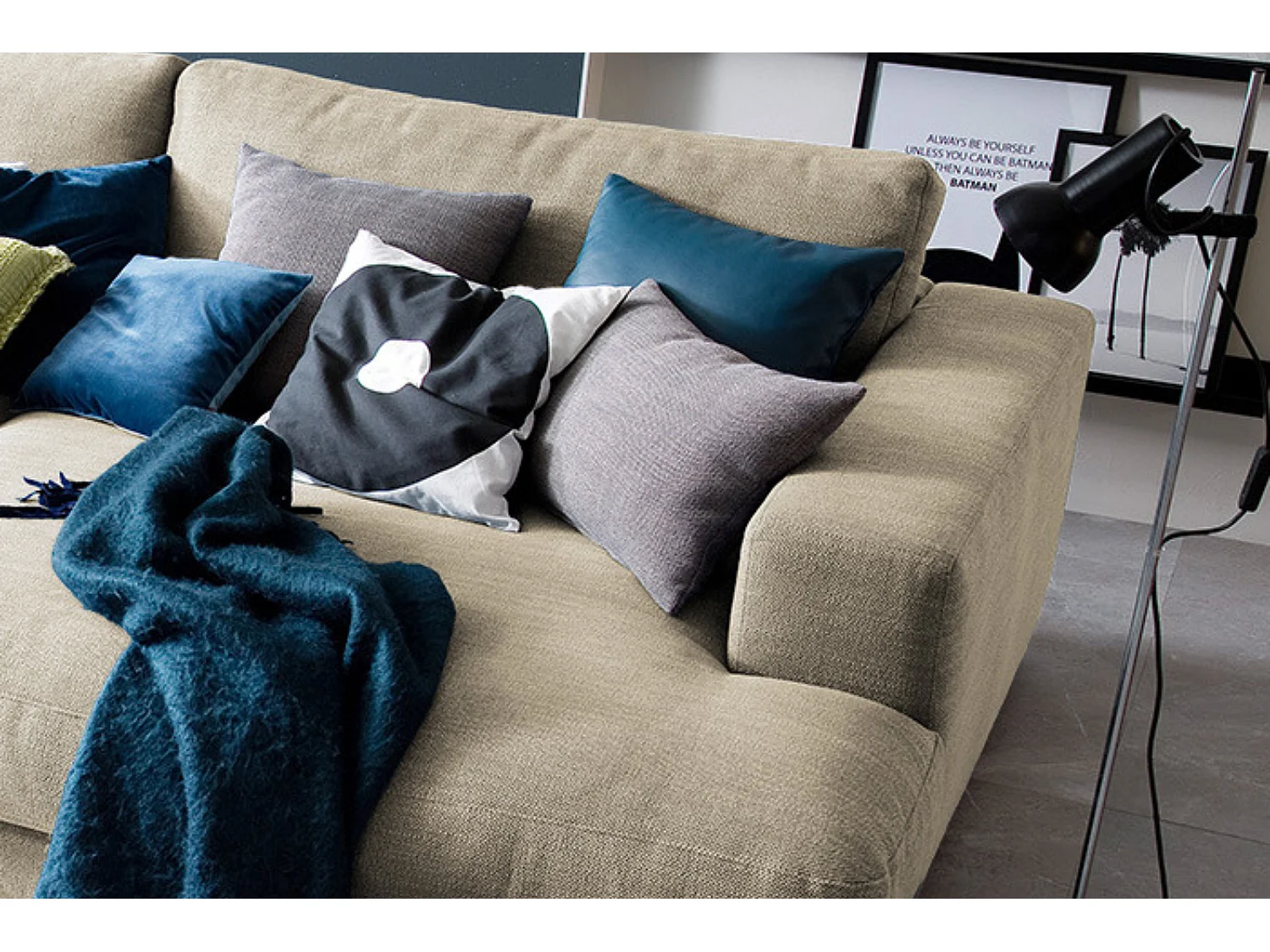 Divano - bianco crema tessuto intrecciato - MADELINE