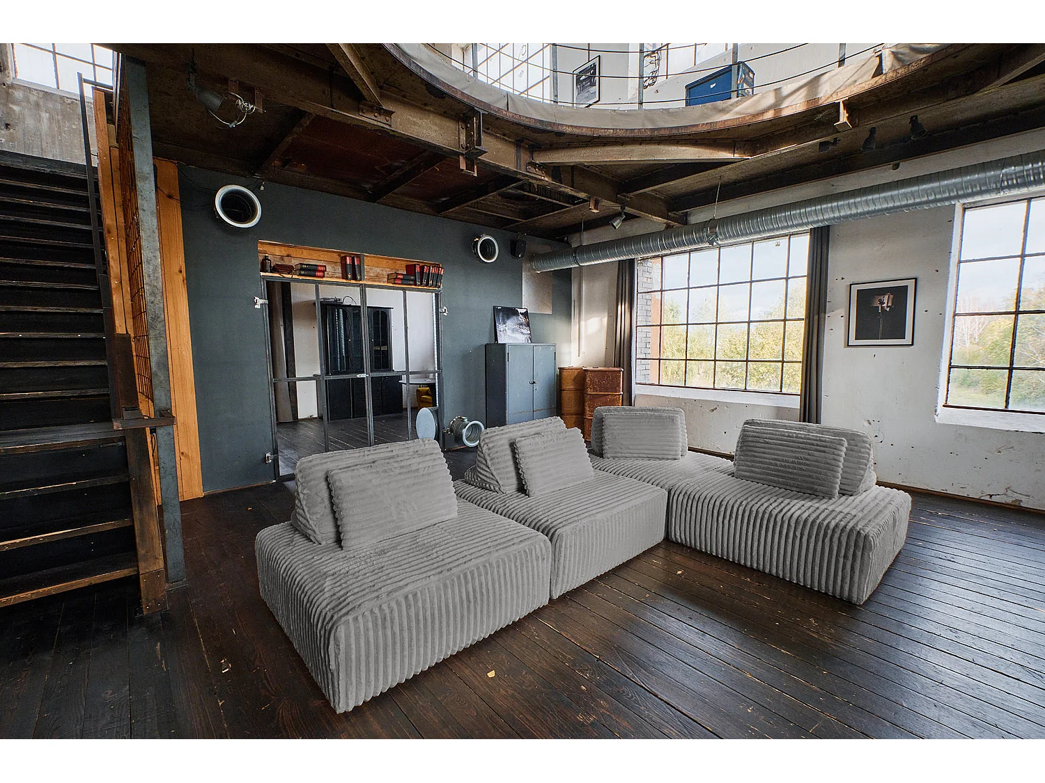 Sofá - Gris Pana - WIOLO SOFT