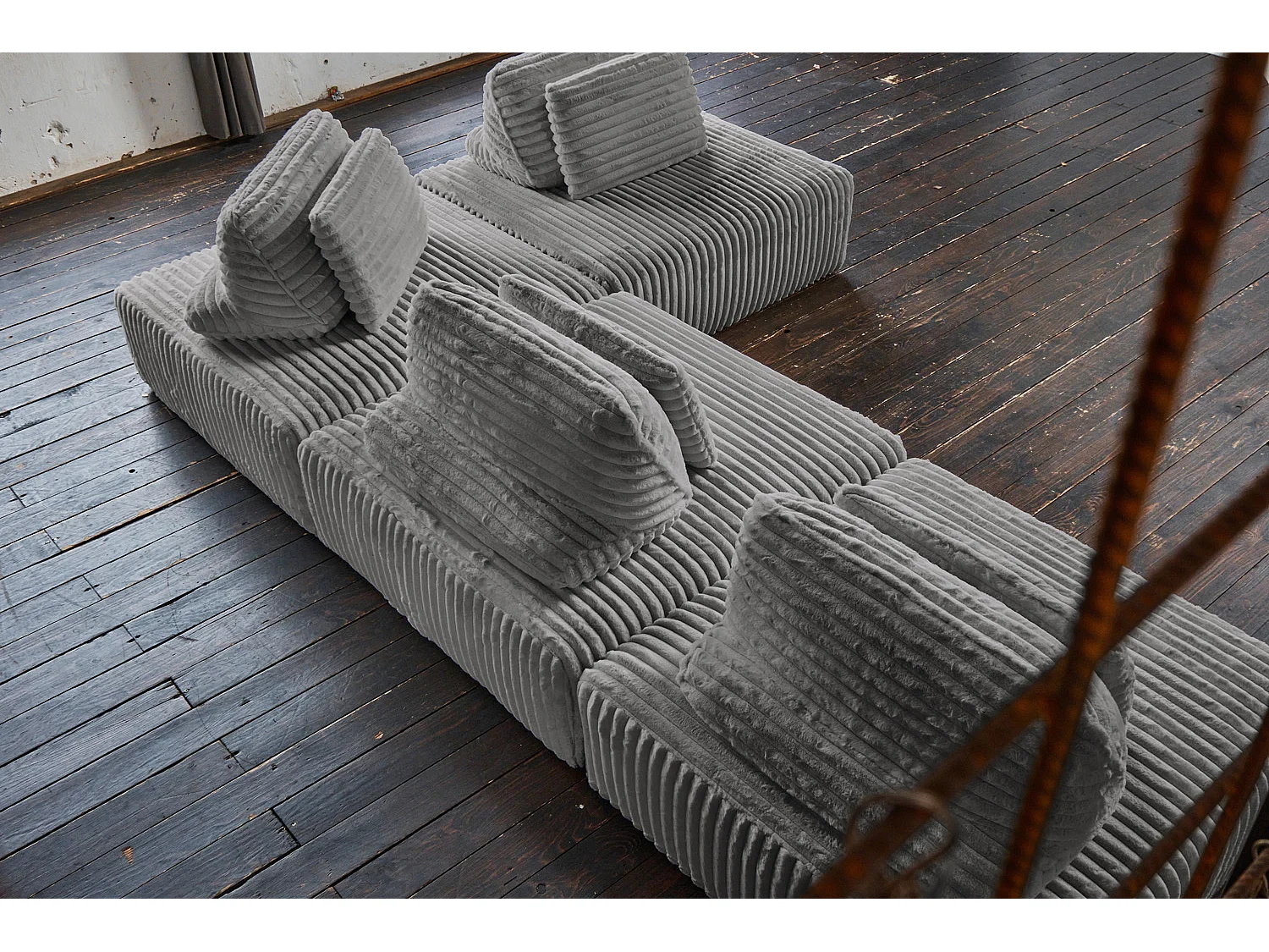 Sofá - Gris Pana - WIOLO SOFT