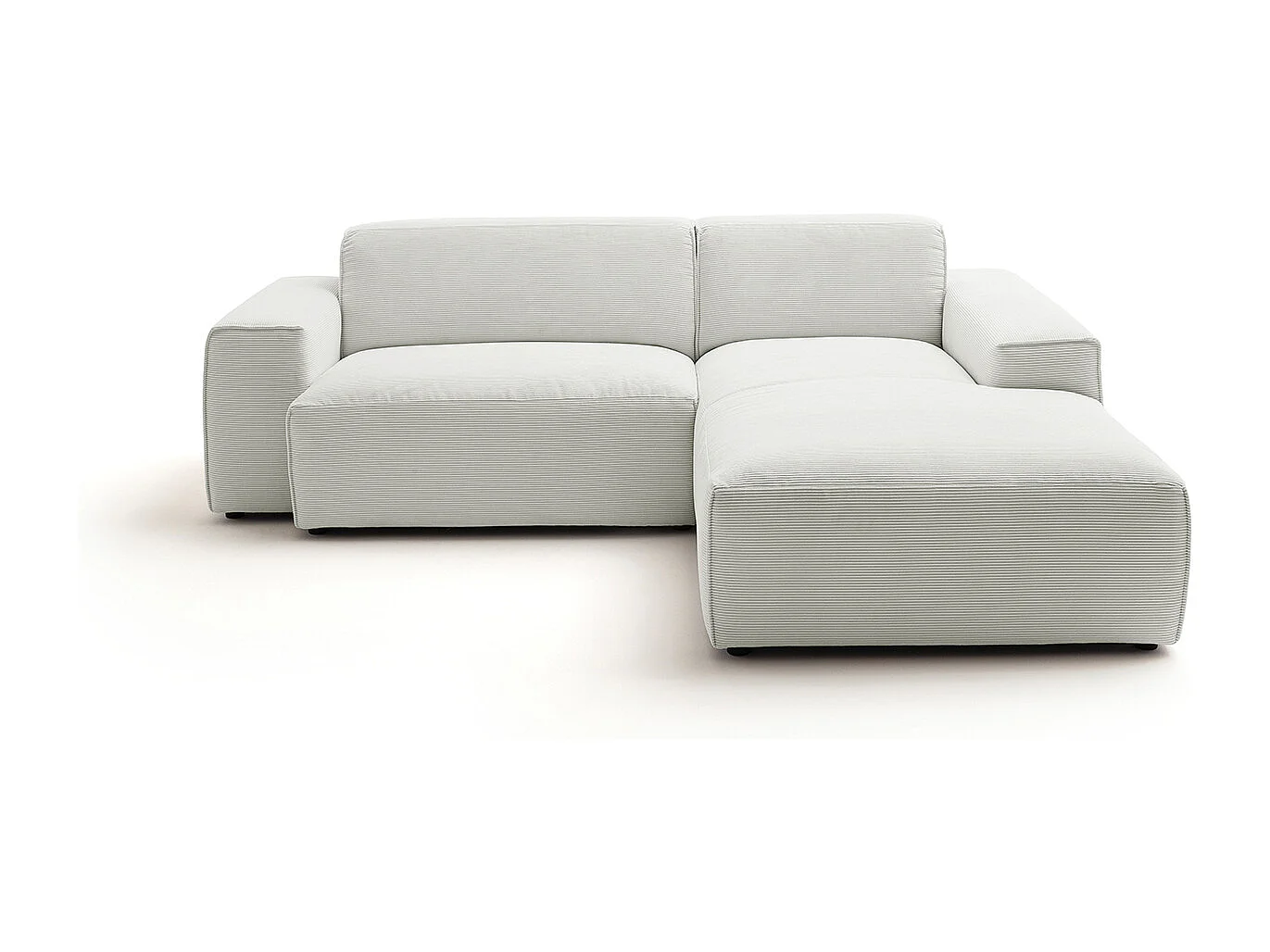 Ecksofa - Silber Cord - RANI