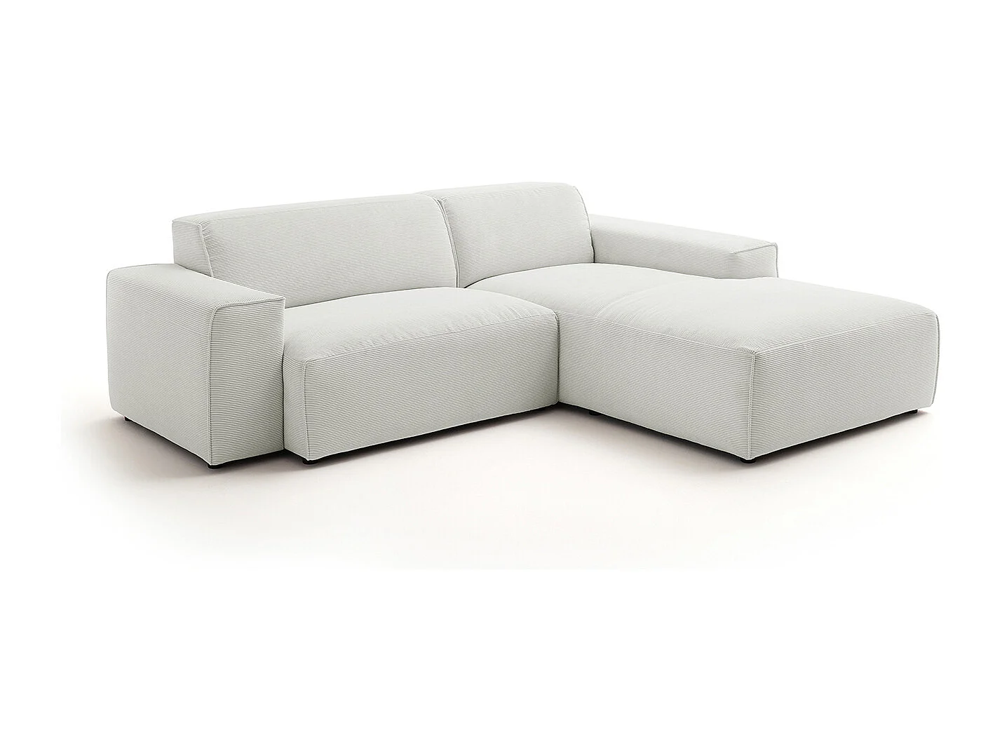Ecksofa - Silber Cord - RANI