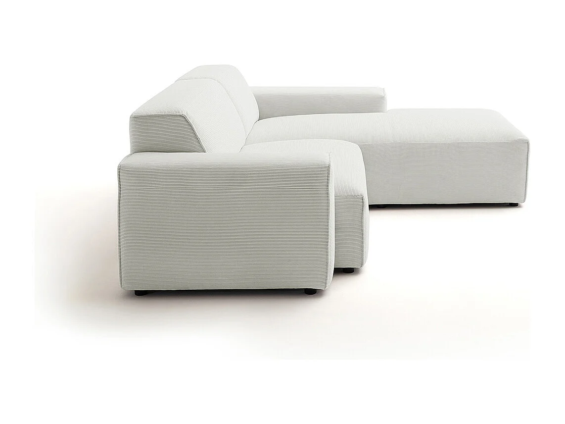 Ecksofa - Silber Cord - RANI