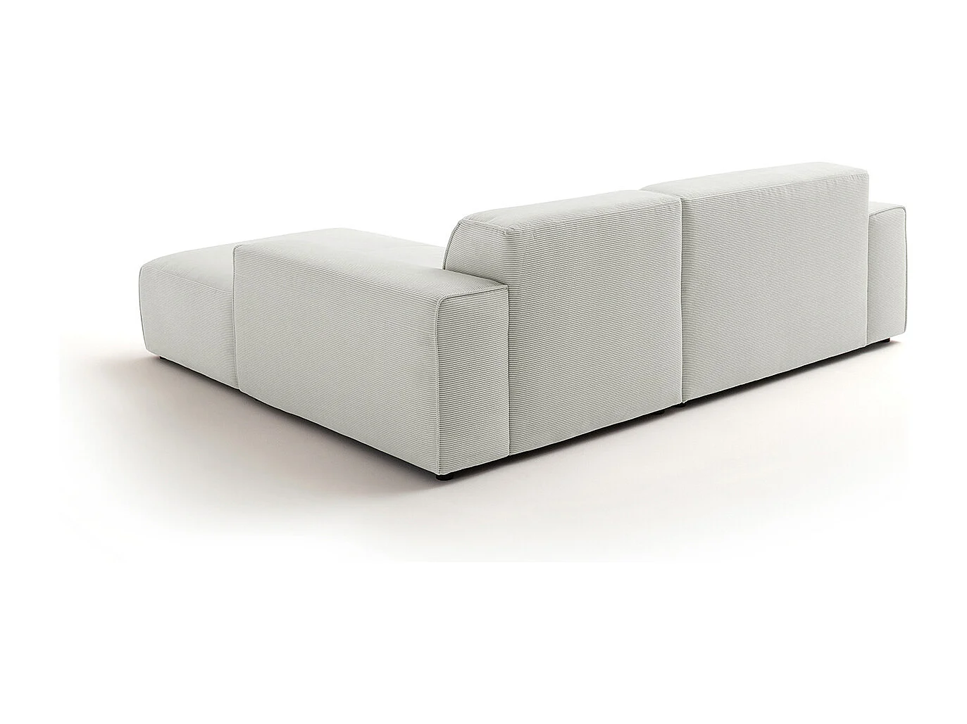 Ecksofa - Silber Cord - RANI
