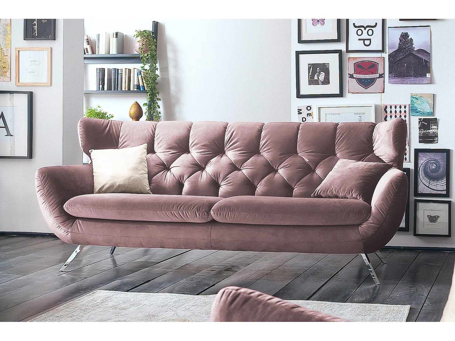 Sofa - Grau Velvet - CHARME
