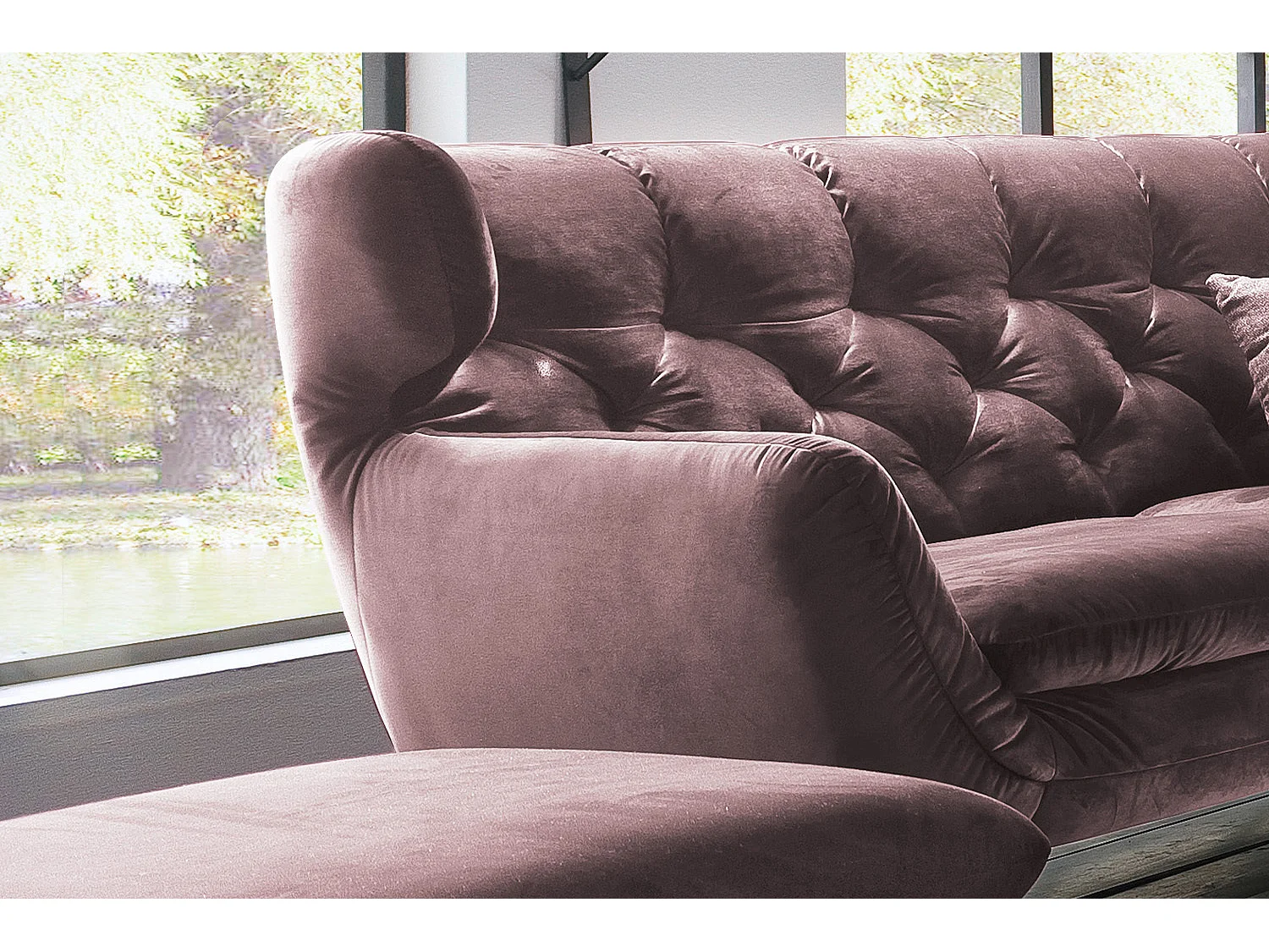 Sofa - Grau Velvet - CHARME
