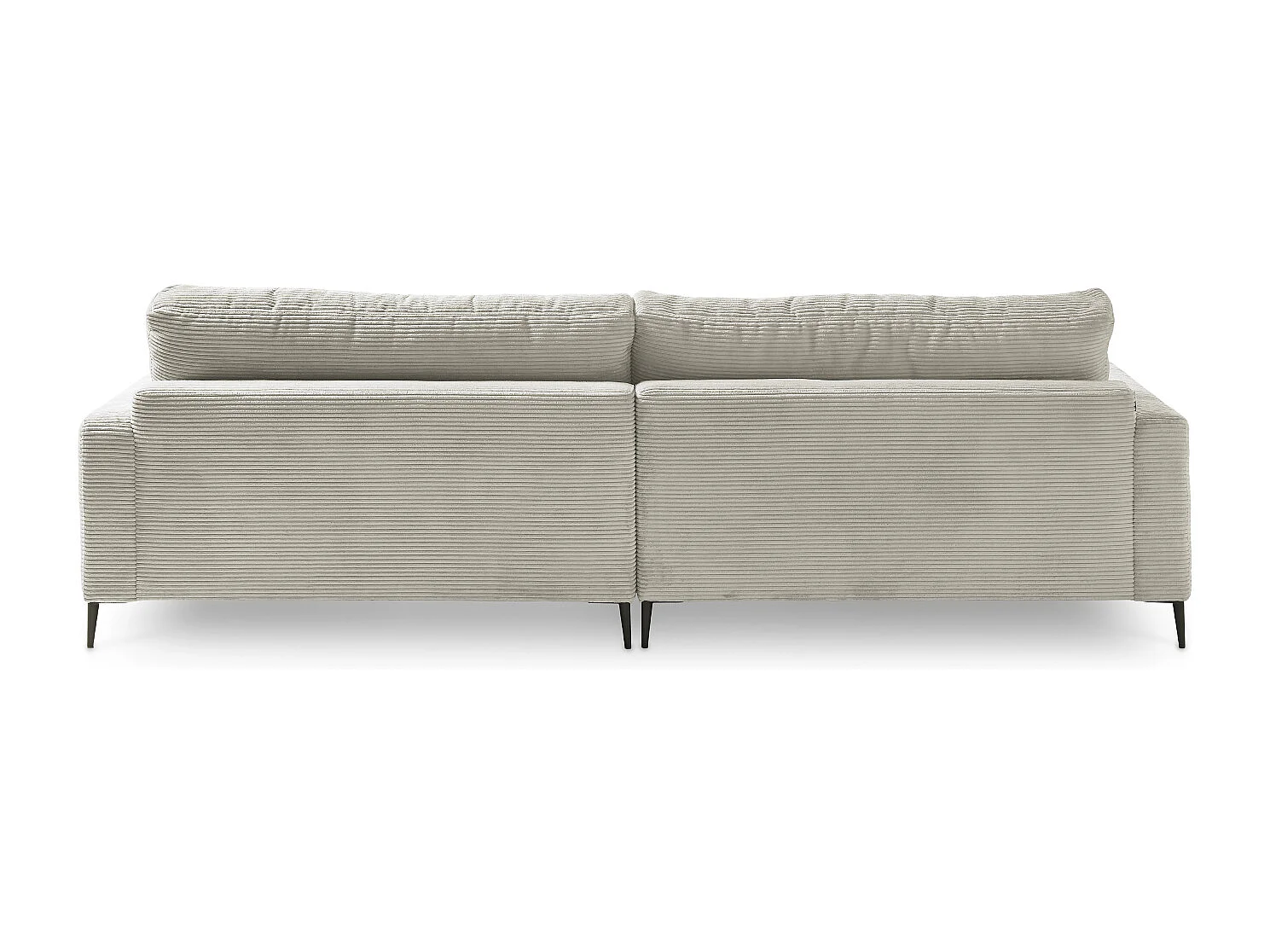 Ecksofa - Hellgrau Cord - CARA