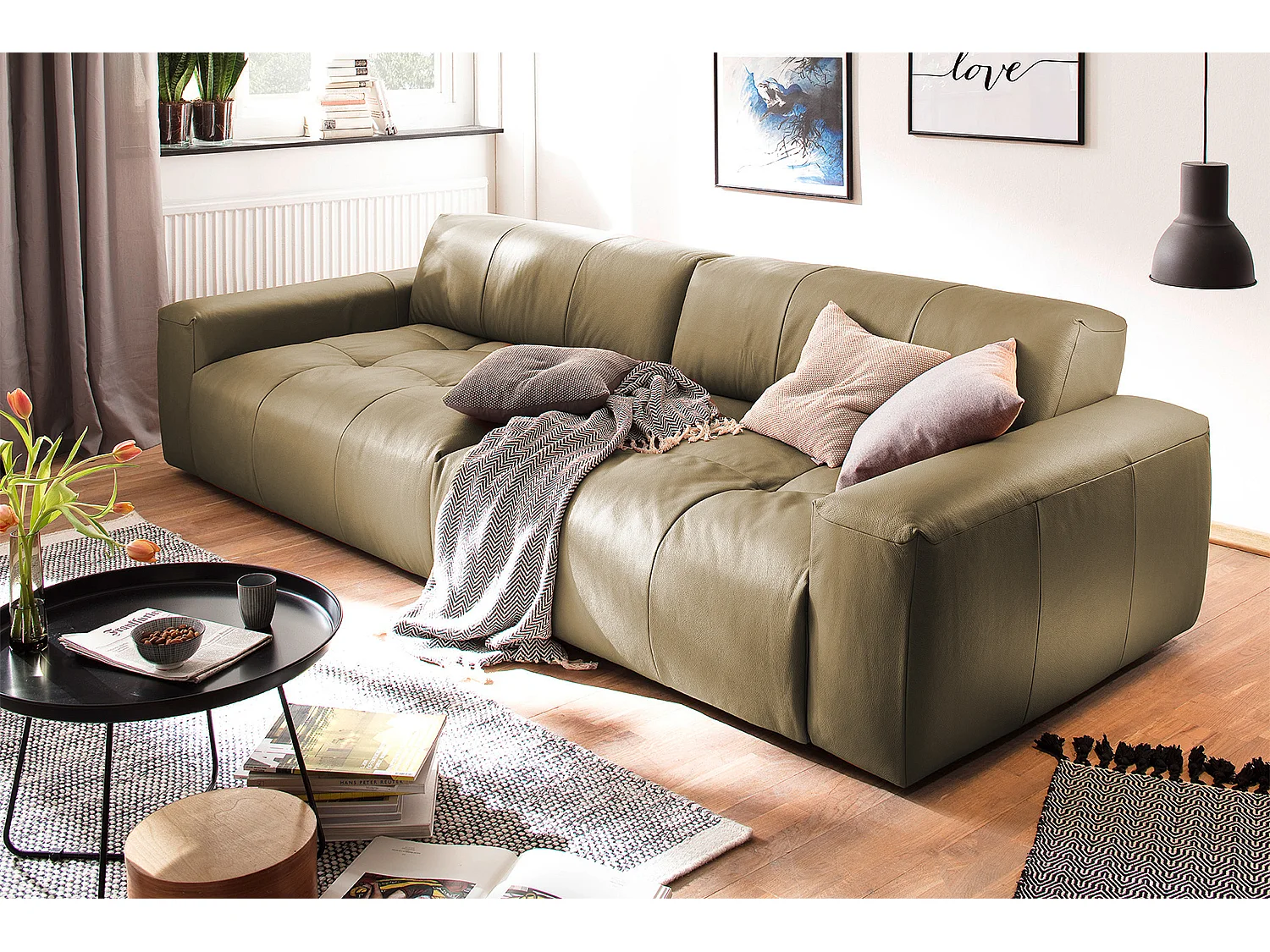 Sofa - Grün Leder - PALACE