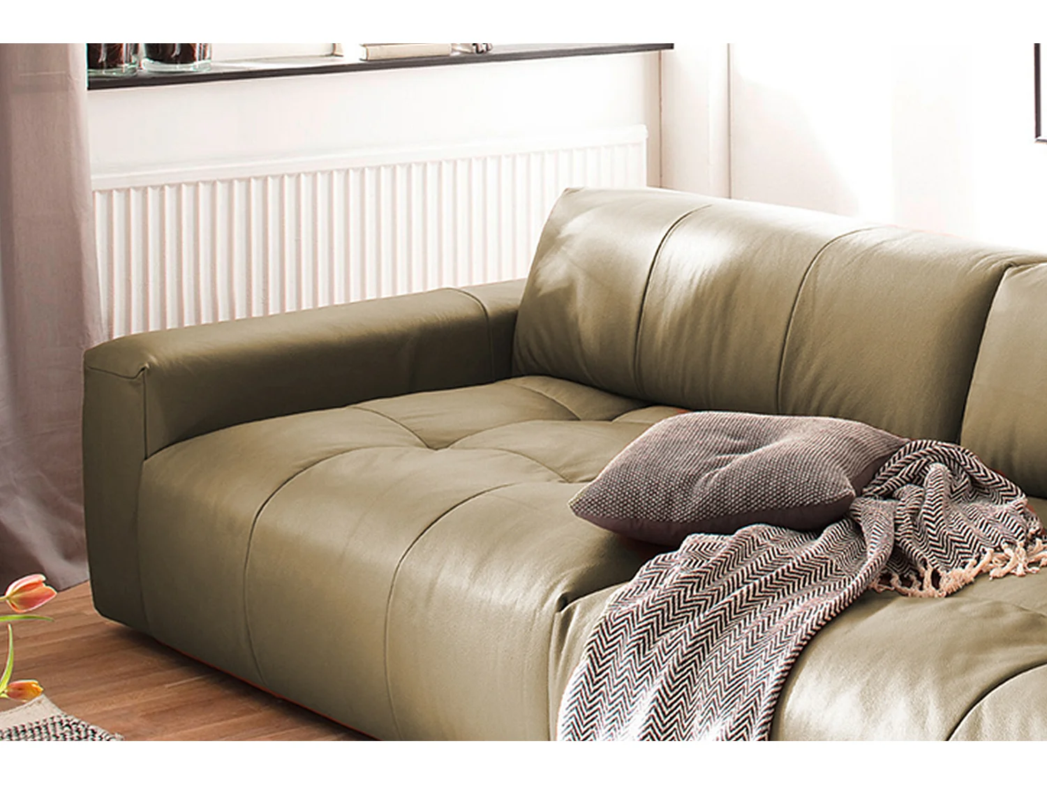 Sofa - Grün Leder - PALACE