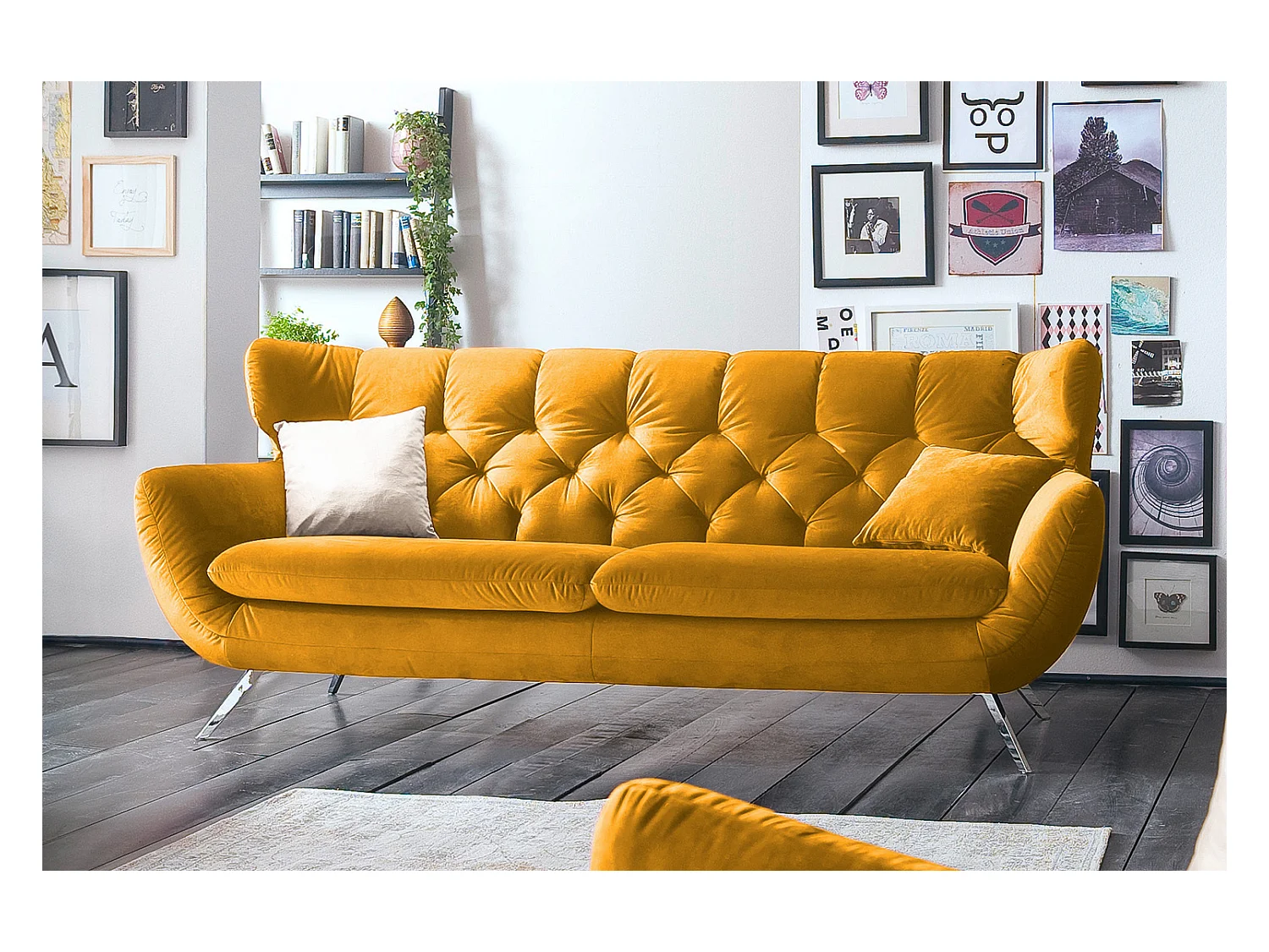 Sofa - Gelb Velvet - CHARME