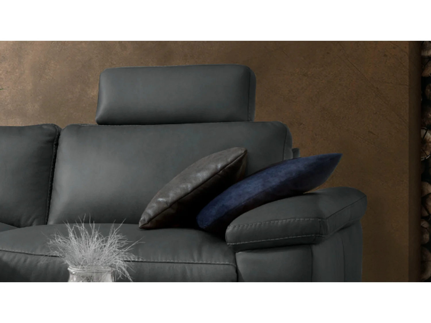 Hoekbank - Zwart Leer - LOLA