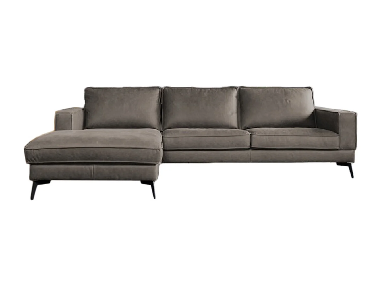 Ecksofa - Dunkelbraun Leder - BLOOM