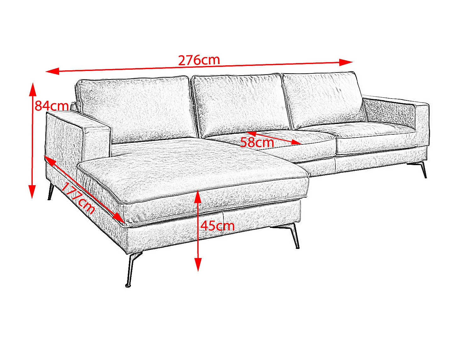Ecksofa - Dunkelbraun Leder - BLOOM