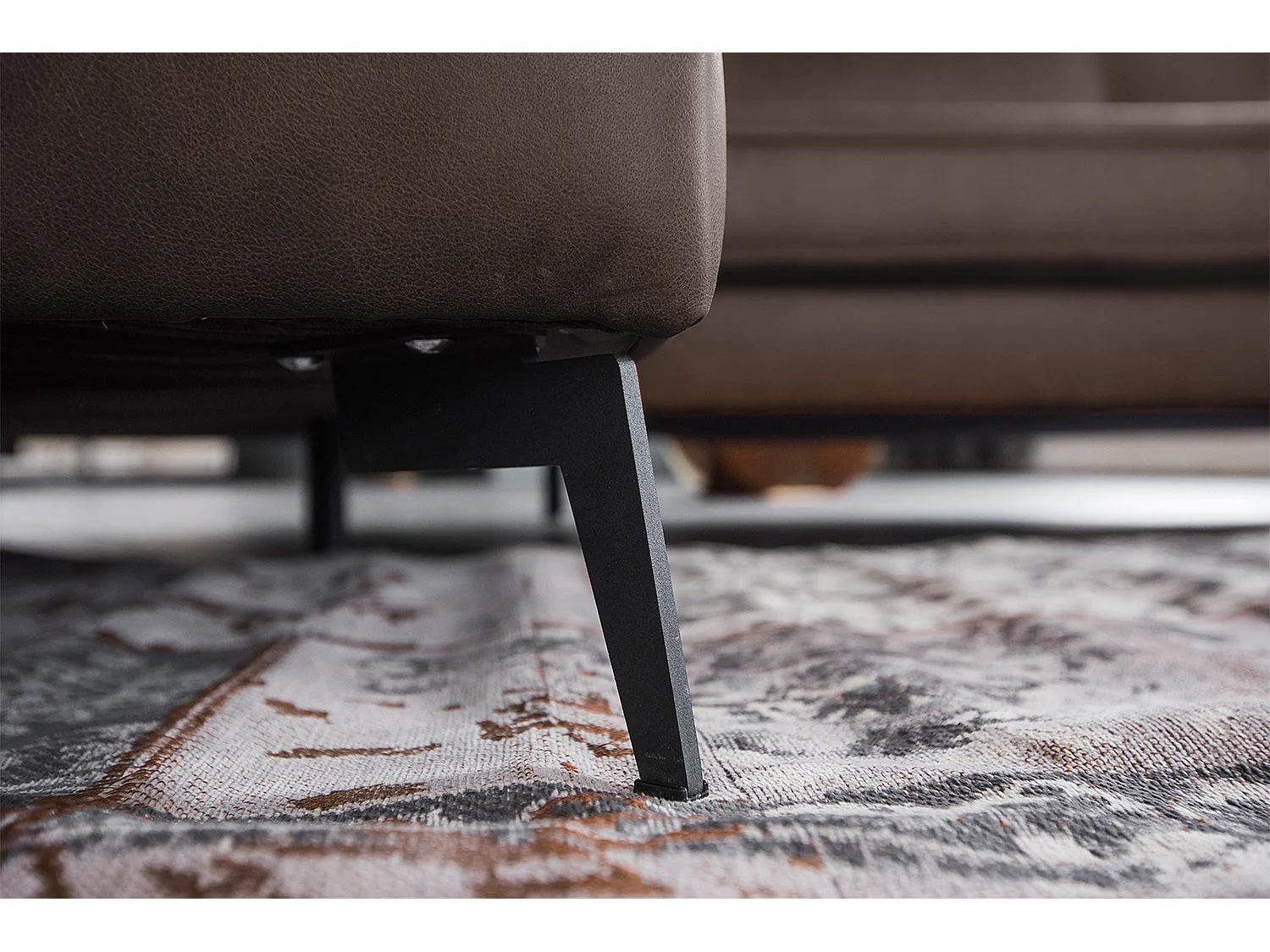 Ecksofa - Dunkelbraun Leder - BLOOM