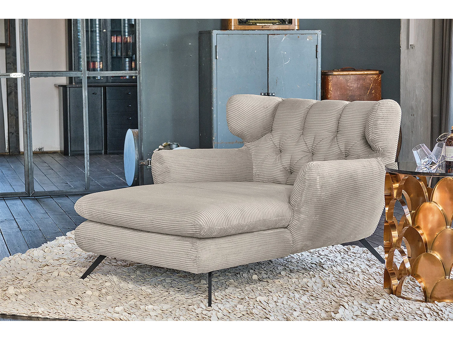 Sillón XXL - Gris Pana - CHARME