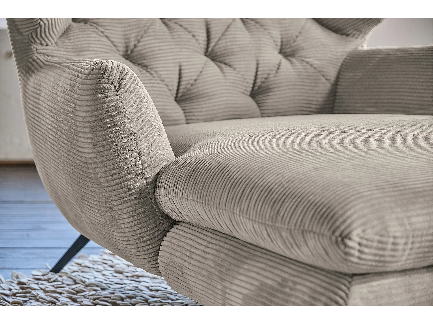 Sillón XXL - Gris Pana - CHARME