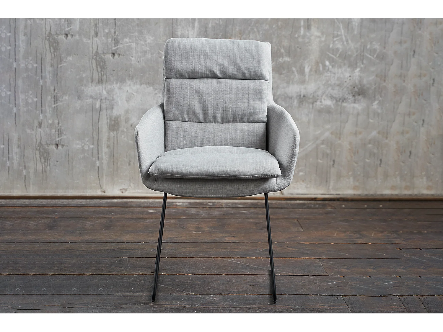 Silla - gris claro tela tejida - VINCE