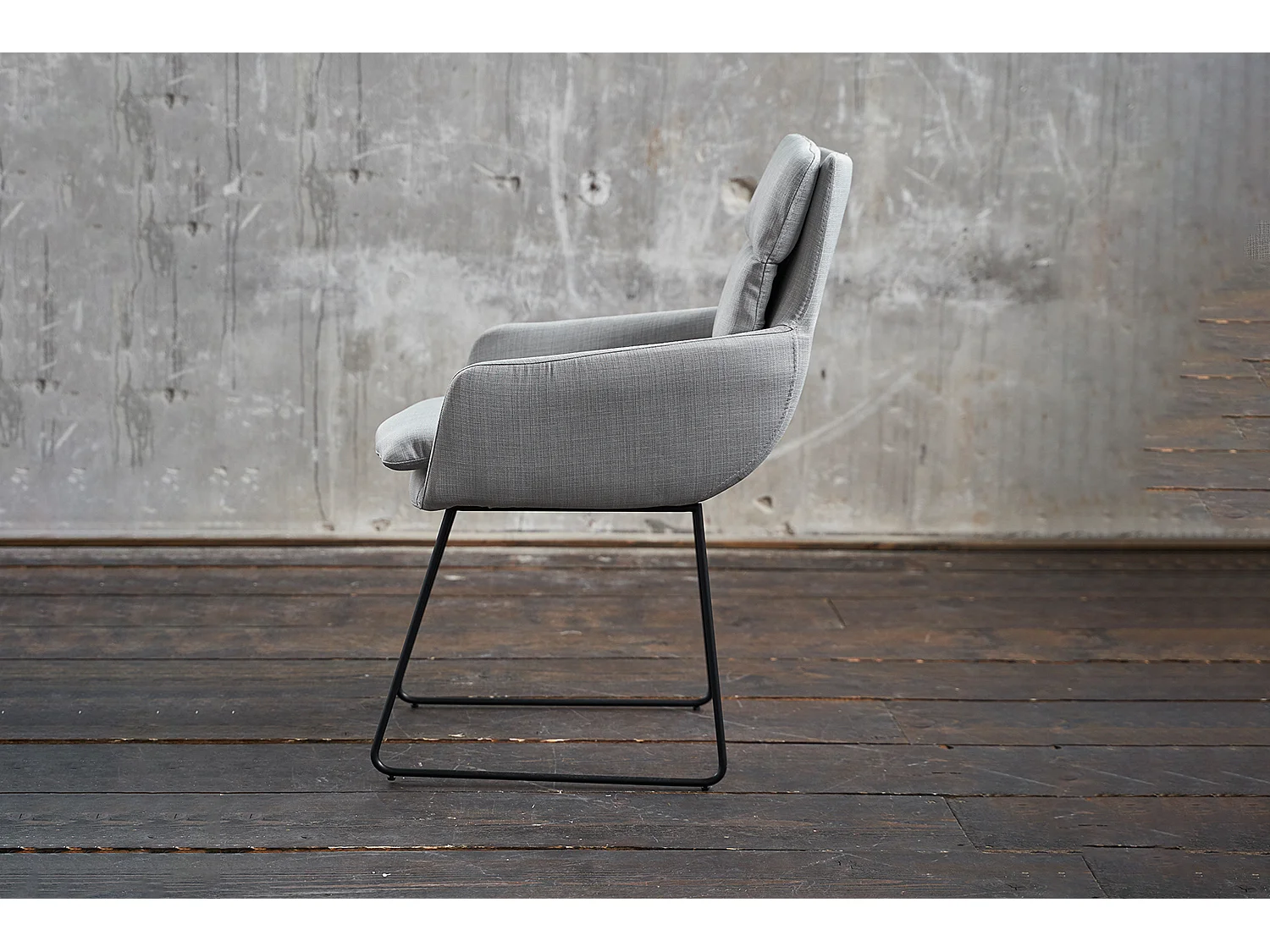 Silla - gris claro tela tejida - VINCE