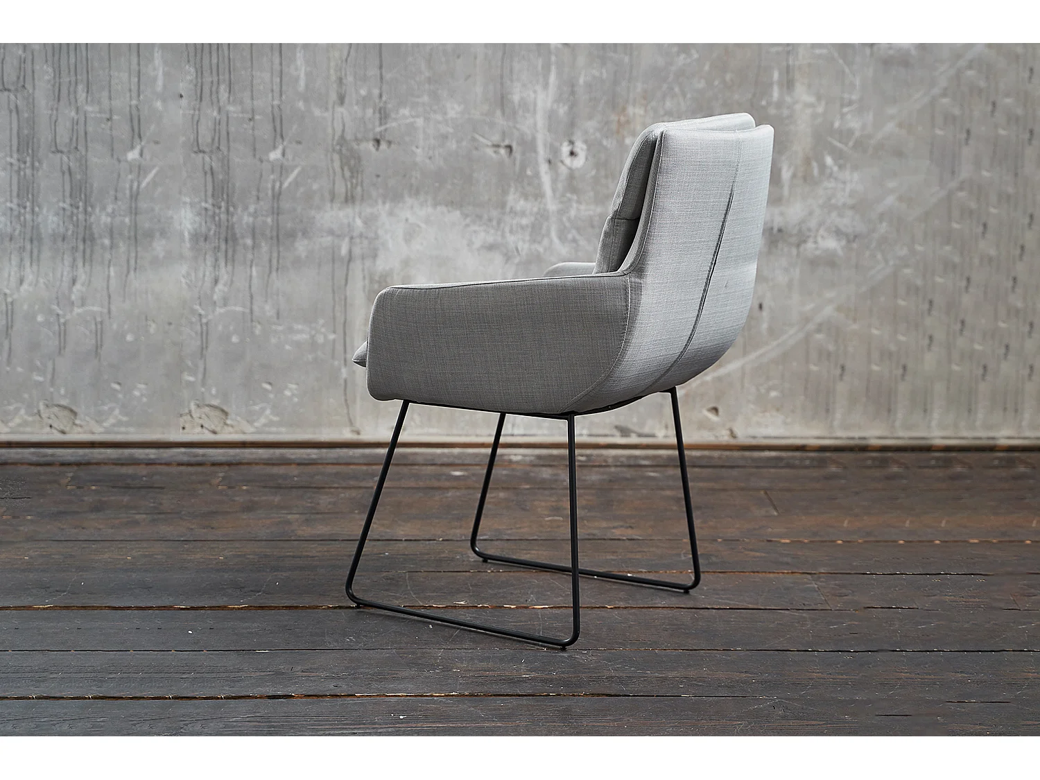 Silla - gris claro tela tejida - VINCE