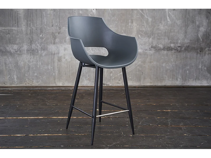 Barhocker - Grau Kunststoff - ZAJA