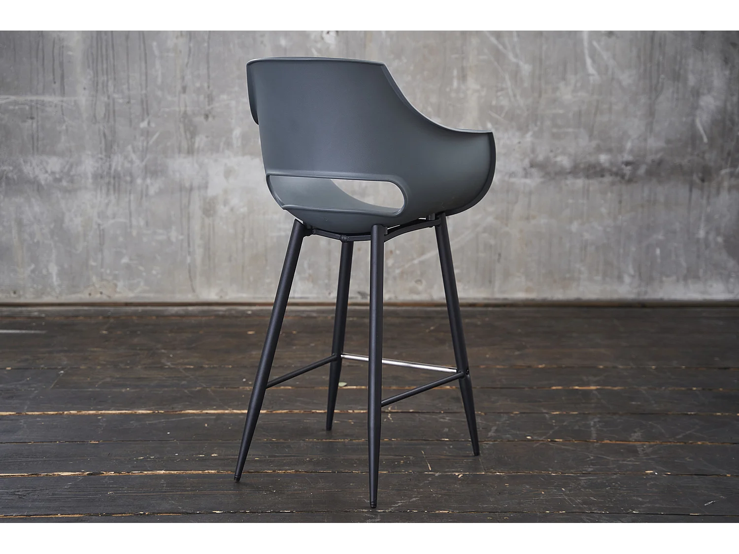 Barhocker - Grau Kunststoff - ZAJA