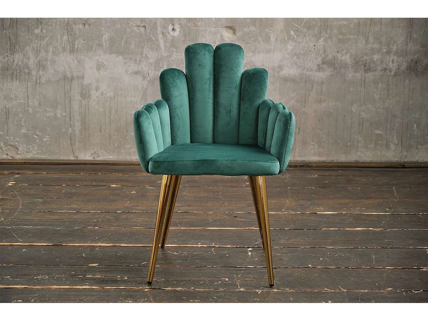 Chaise rembourrée - Vert Velours - FREJA