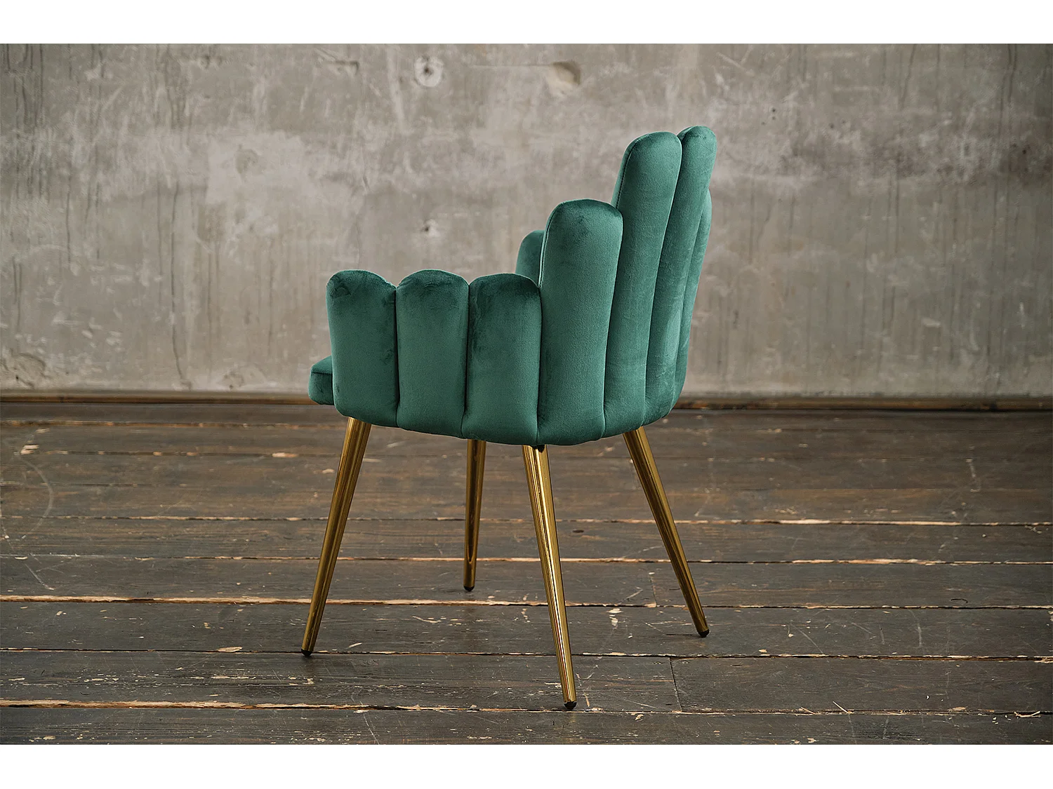 Chaise rembourrée - Vert Velours - FREJA