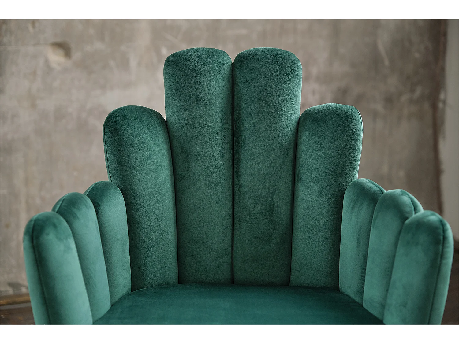 Chaise rembourrée - Vert Velours - FREJA