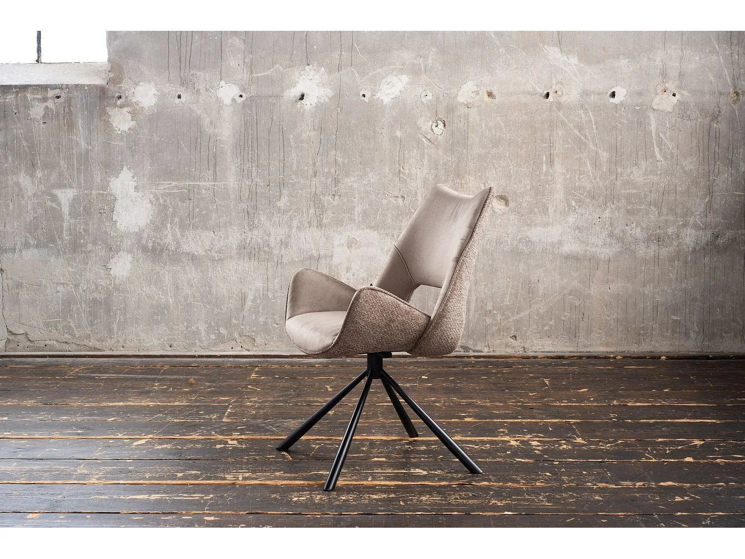 Esszimmerstuhl - Steingrau Webstoff - VELO