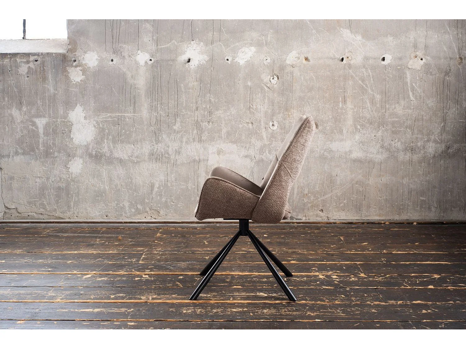 Esszimmerstuhl - Steingrau Webstoff - VELO