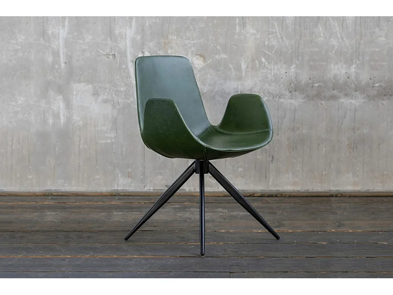 Silla - Verde cuero sintético - QUEN