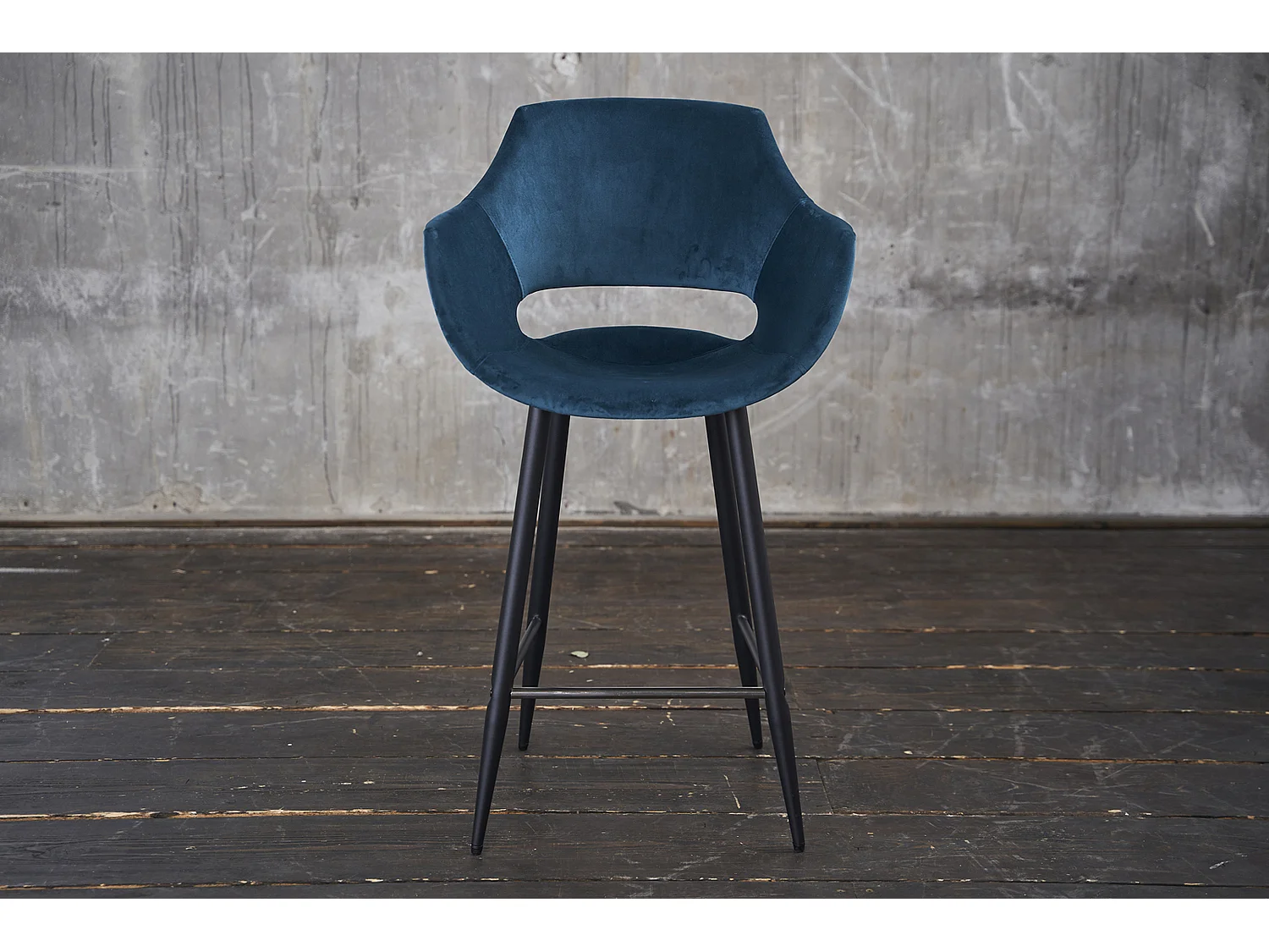 Barhocker - Blau Velvet - ZAJA