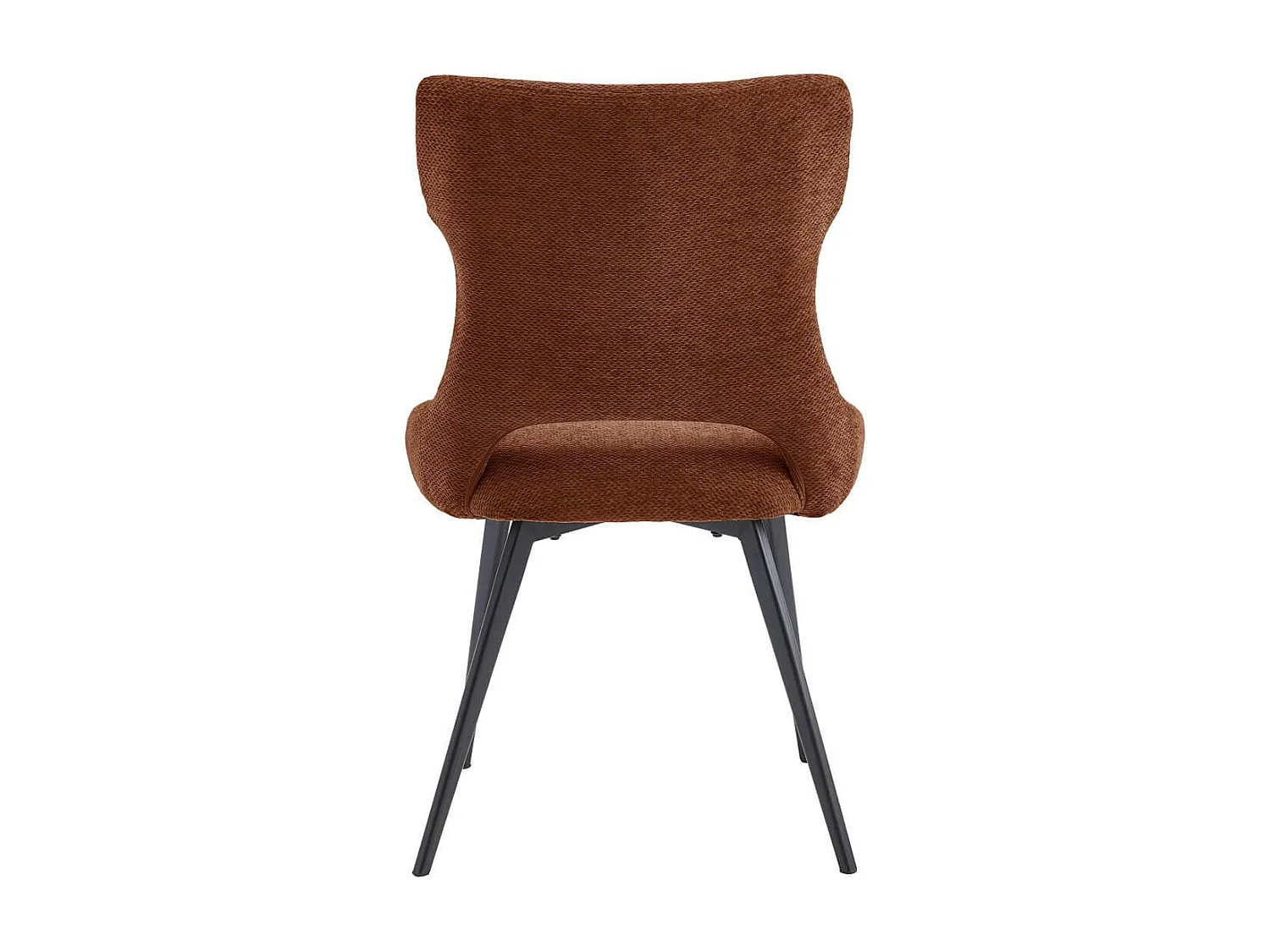 AMANDA - Lot de 2 Chaises Tissu Coloris Terracotta