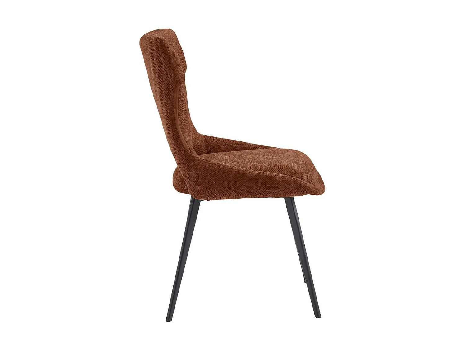 AMANDA - Lot de 2 Chaises Tissu Coloris Terracotta