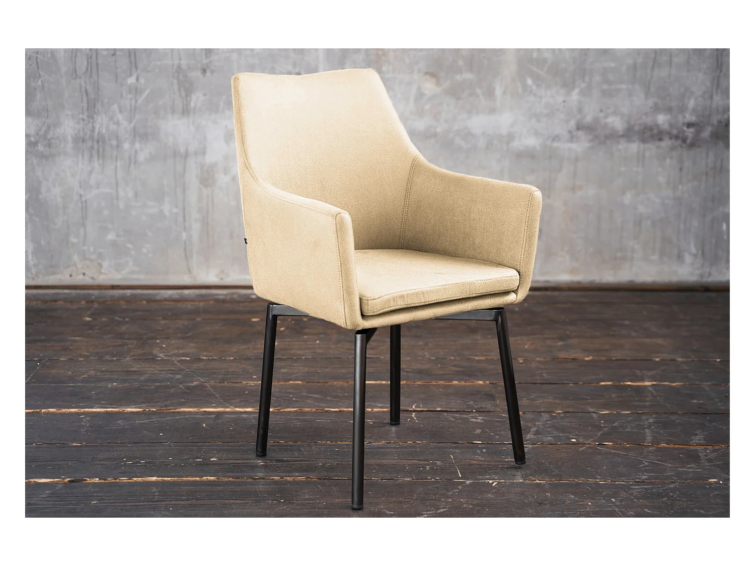 chaise - beige microfibre - CALI