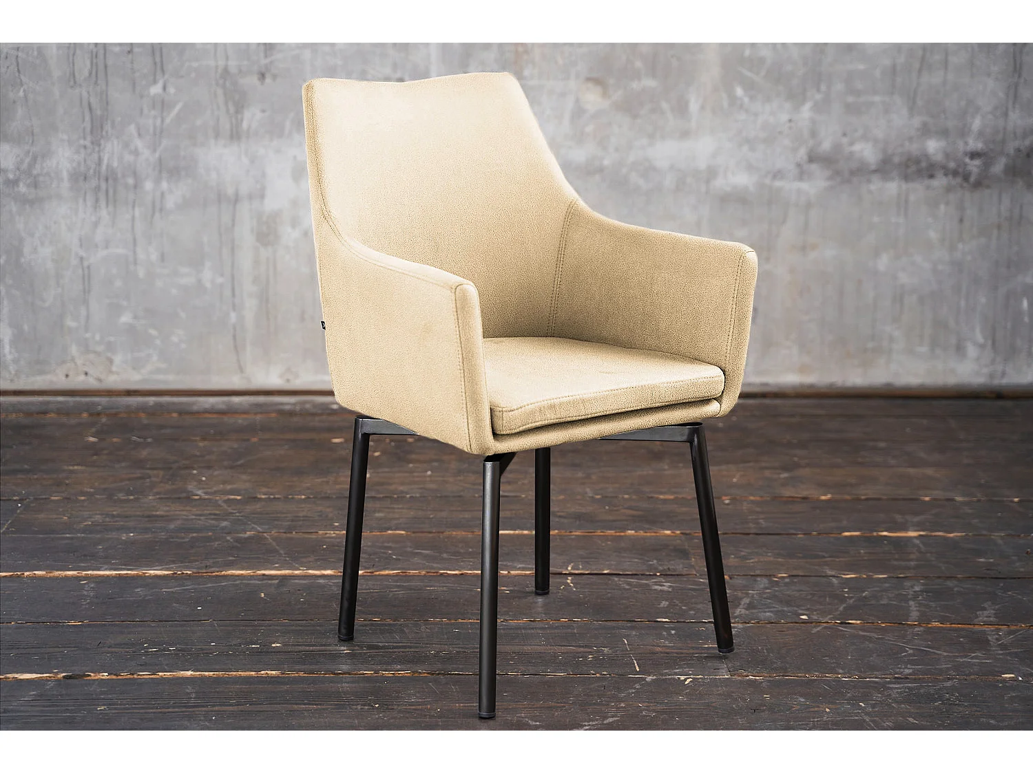 Fauteuil - beige microfibre - CALI
