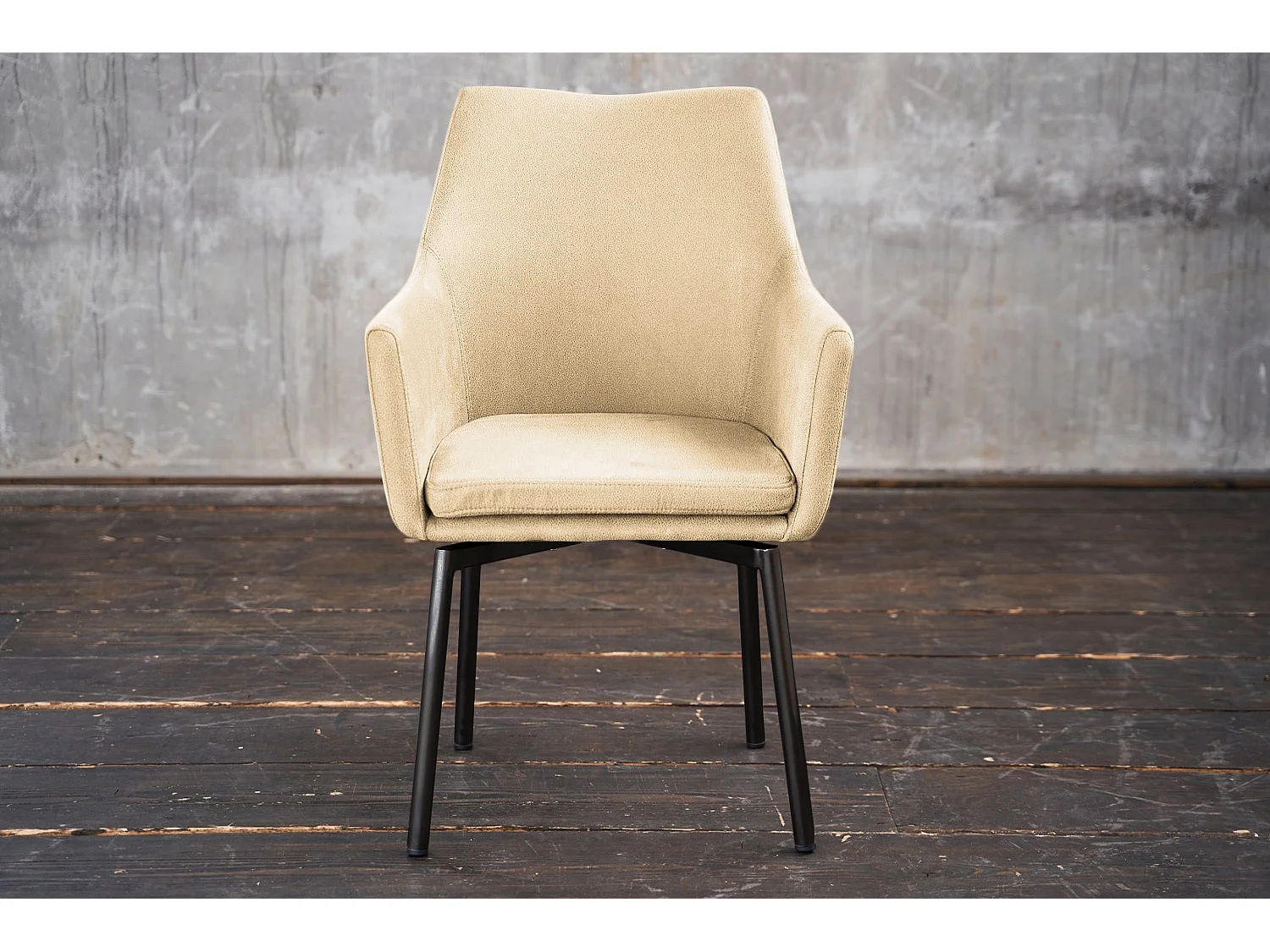 Fauteuil - beige microfibre - CALI
