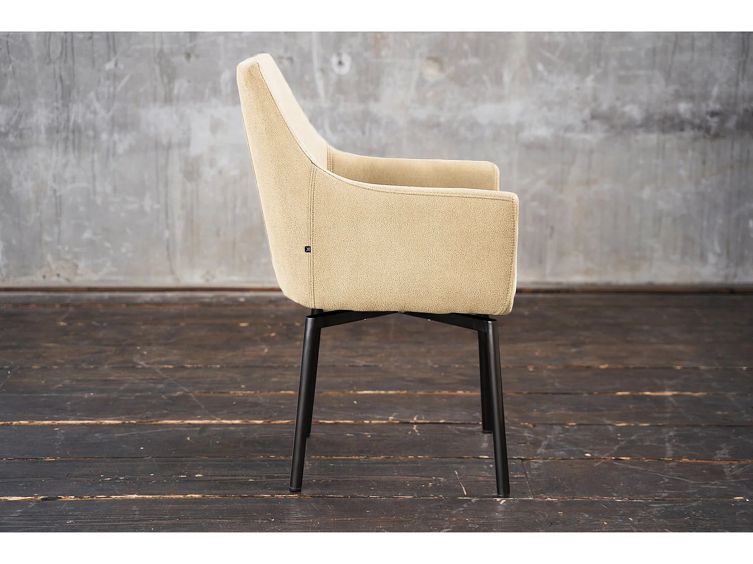 Fauteuil - beige microfibre - CALI