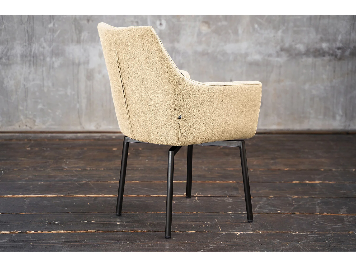 Fauteuil - beige microfibre - CALI