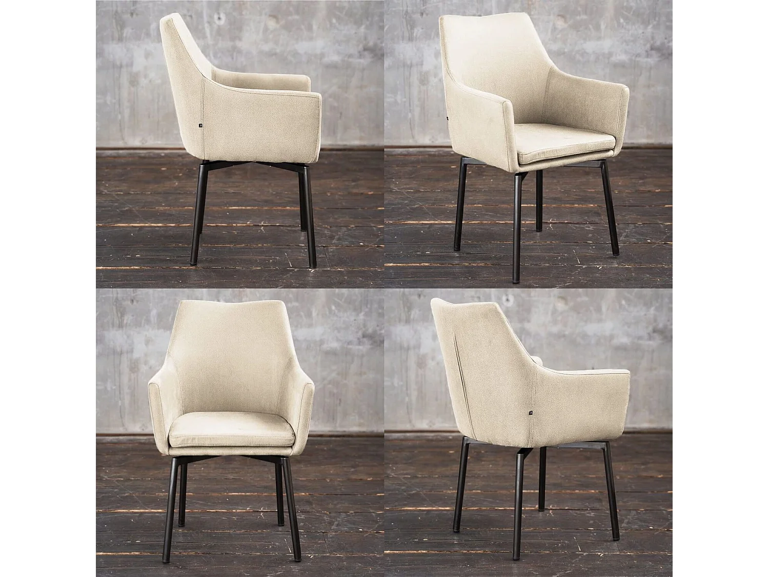 Fauteuil - beige microfibre - CALI